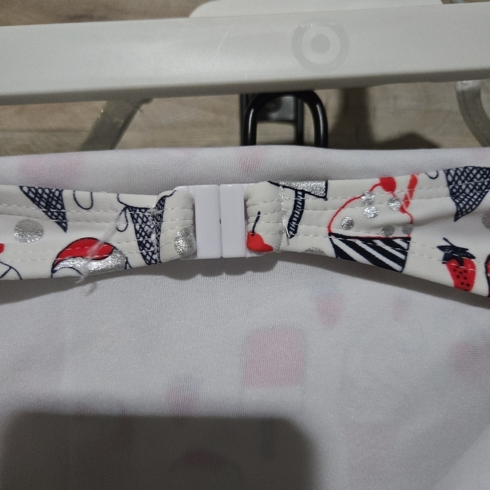 Tommy Bahama Girls Swimsuit 3T Red White - Picture 4 of 7